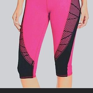 Fabletics leggings, size small, hot pink with black details